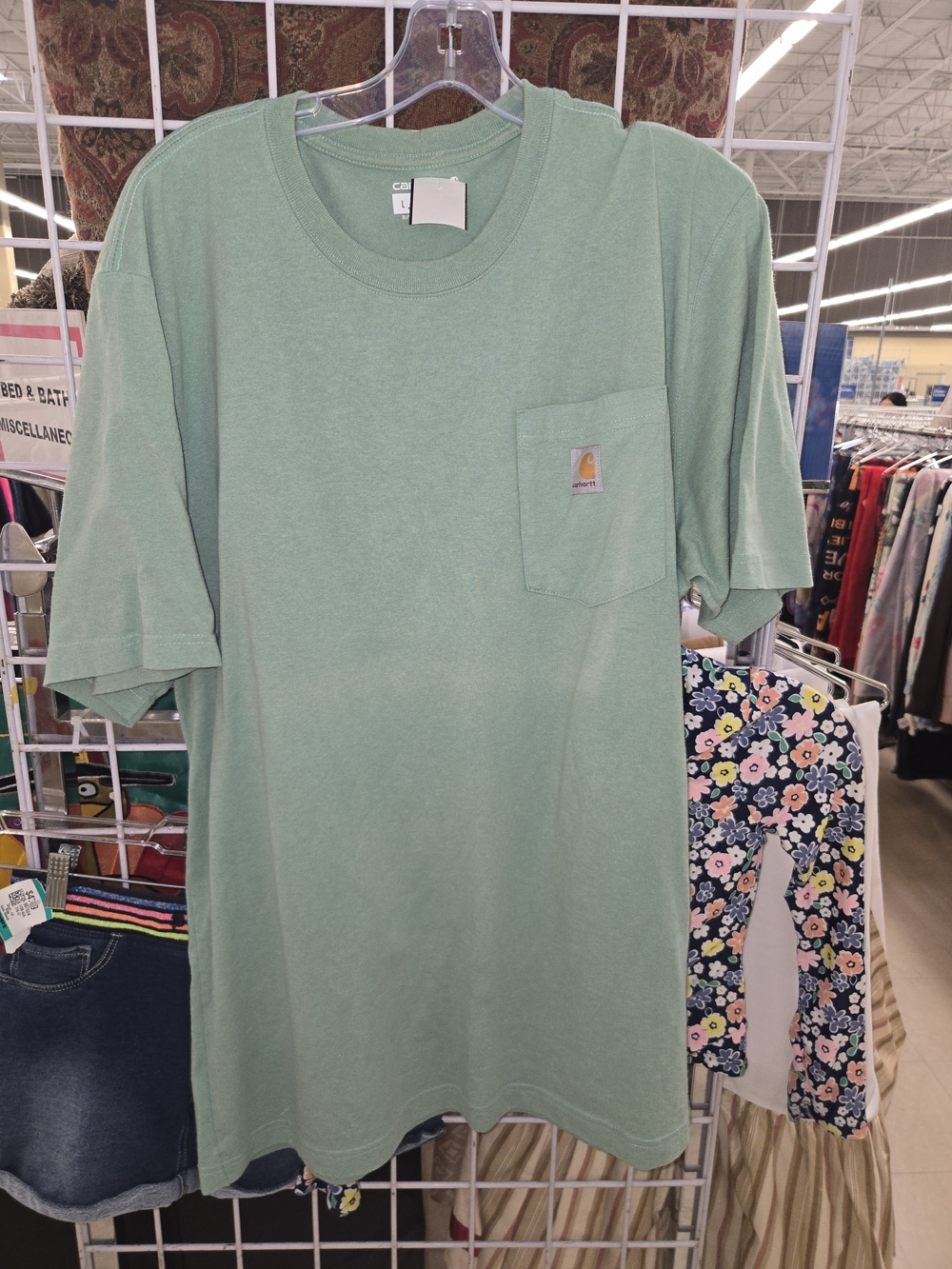 Carhartt Men’s Short-Sleeve Pocket T-Shirt in Seafoam